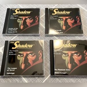 (4) The Shadow Knows CD’s with 8 Radio Shows- Listen to One Time - New Condition